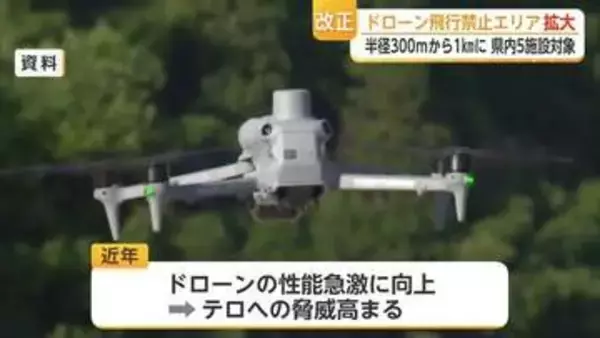 テロの脅威に備えドローン飛行禁止エリア拡大　「玄海原発」オスプレイ配備された陸上自衛隊「佐賀駐屯地」など対象