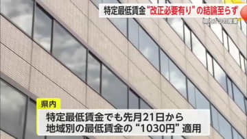 ”3つの産業”特定最低賃金改正の必要性「有り」に結論至らず【佐賀県】