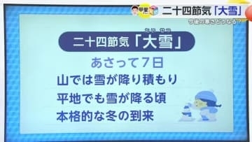 お天気箱 二十四節気「大雪」今後の寒さは？【佐賀県】