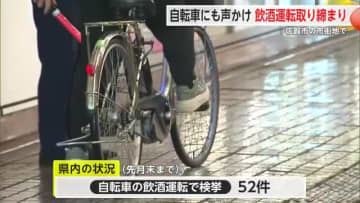 「自転車も対象」年末年始を前に飲酒運転の取り締まり【佐賀県】
