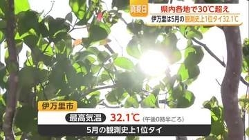 伊万里で「5月の観測史上1位タイ」県内各地で真夏日 19日も30℃超の予想【佐賀県】