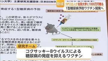 糖尿病予防ワクチン開発へ1000万円助成　佐賀大学が2029年完成目指し研究【佐賀県】
