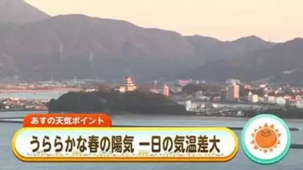 「うららかな春の陽気一日の気温差大」8日は入学式日和！朝は5℃以下・昼は20℃ 気温差に注意【佐賀】
