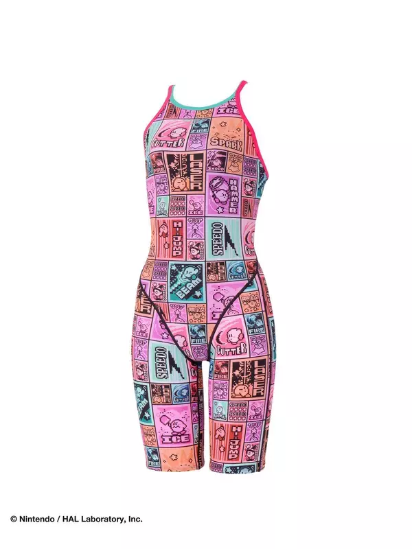 「「星のカービィ」と「Speedo」のコラボレーション第2弾が発表！レトロデザインのスイムウェアやメッシュキャップが4月15日から予約開始」の画像