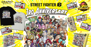 ASOBI GRAPHTから「ストリートファイター 6」3周年記念のコラボアイテムが発売！全30キャラクターの描き下ろしアートを使用したTシャツやタンブラーなど