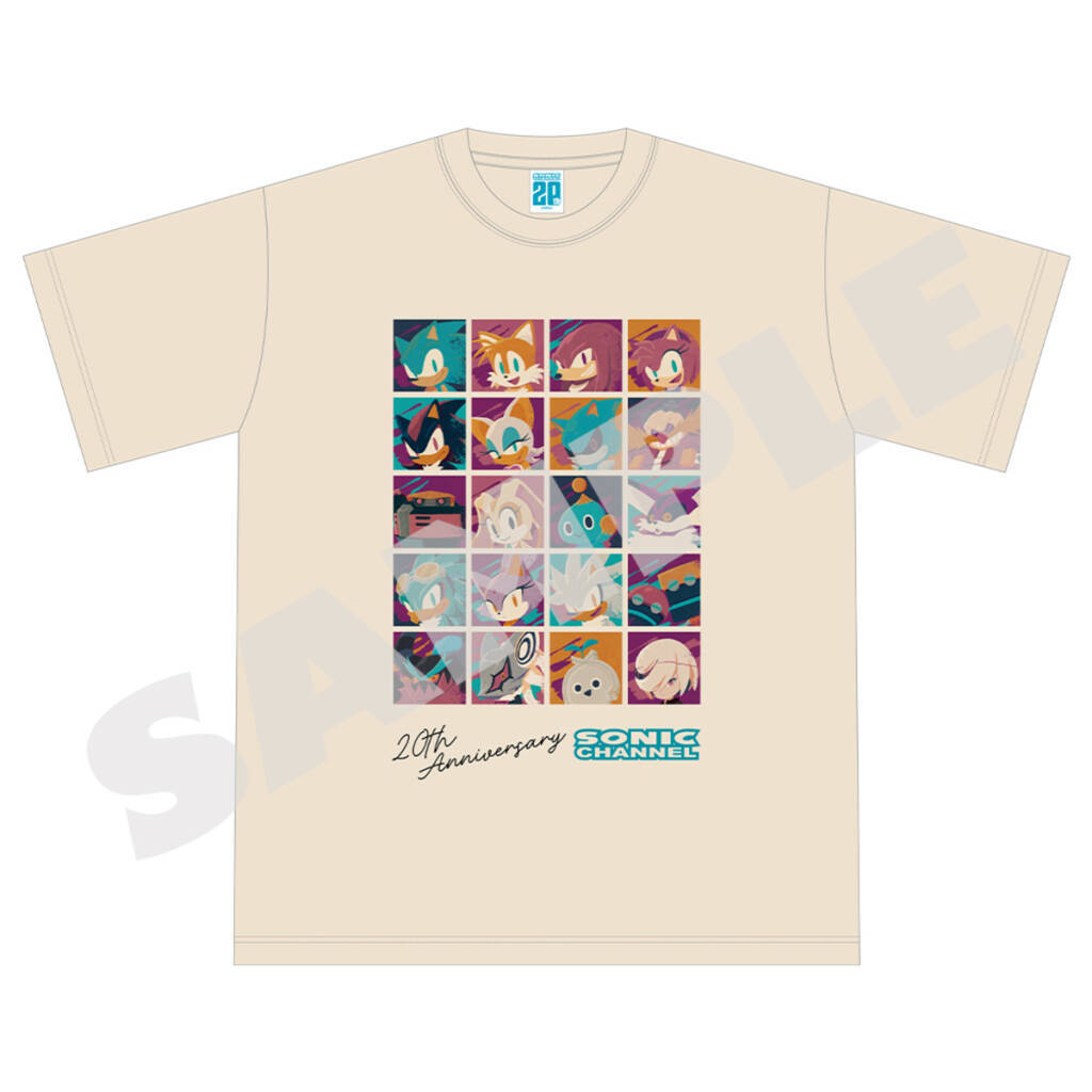 「ソニックチャンネル」20周年記念！オリジナルステッカーがセットになった記念Tシャツ発売決定！