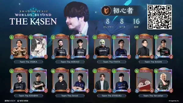 「「ZETA DIVISION」所属k4sen氏が「Shadowverse: Worlds Beyond The k4sen Supported by Cygames」開催！宇野昌磨氏や渋谷ハル氏らが出演」の画像