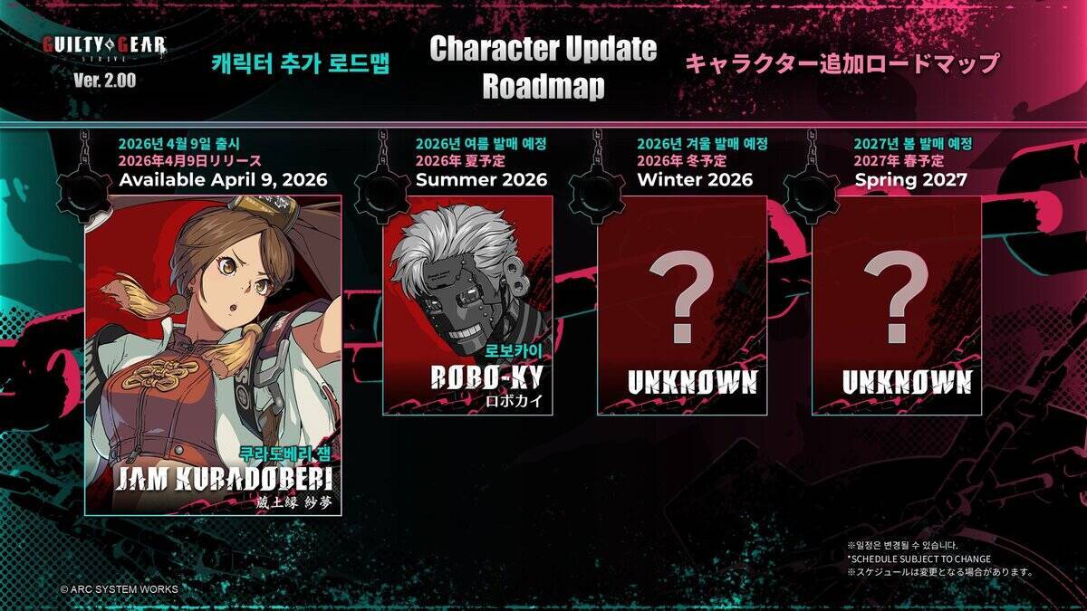 「GUILTY GEAR -STRIVE-」Ver.2.00アップデートの実施を発表！あの「蔵土縁 紗夢」もついに参戦！