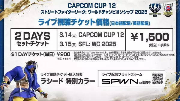 「「CAPCOM CUP 12」に世界的ギタリスト「MIYAVI」が出演！オープニングでストリートファイターの楽曲を演奏」の画像
