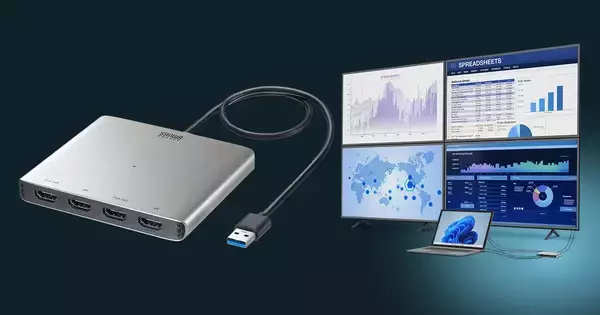 USB Aポートから4台のディスプレイに映像出力できるHDMIディスプレイアダプタ「USB-CVU3HD7」発売