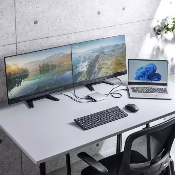 「USB Aポートから4台のディスプレイに映像出力できるHDMIディスプレイアダプタ「USB-CVU3HD7」発売」の画像