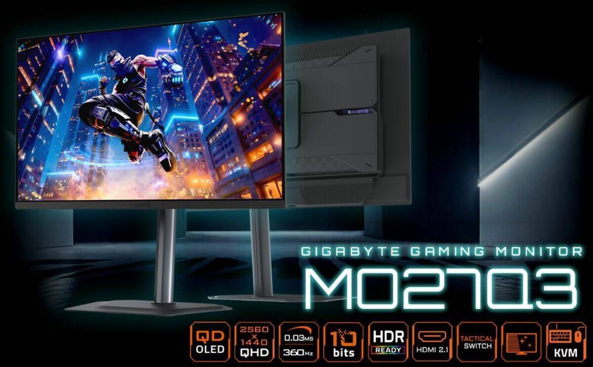 GIGABYTEストア限定のゲーミングシリーズQD-OLED液晶モニター「MO27Q3」が12月1日から発売！