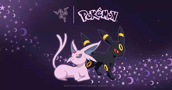 「ポケモン」エーフィ＆ブラッキー×「Razer」コラボが海外発表！霧に包まれた星空をイメージしたデザインのデバイスが展開予定