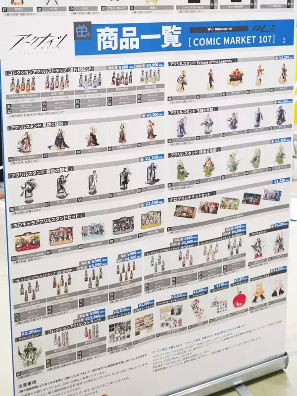 「【コミケ107】企業ブースフォトレポート「アークナイツ：エンドフィールド(GRYPHLINE)」」の画像