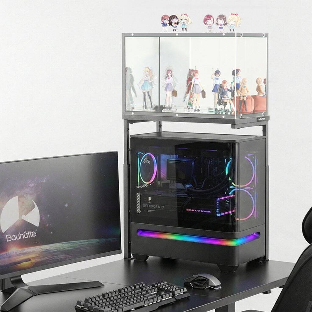 Bauhutteから「PC上ラック BHP-50R」が登場！3本足構造で排熱と利便性を両立