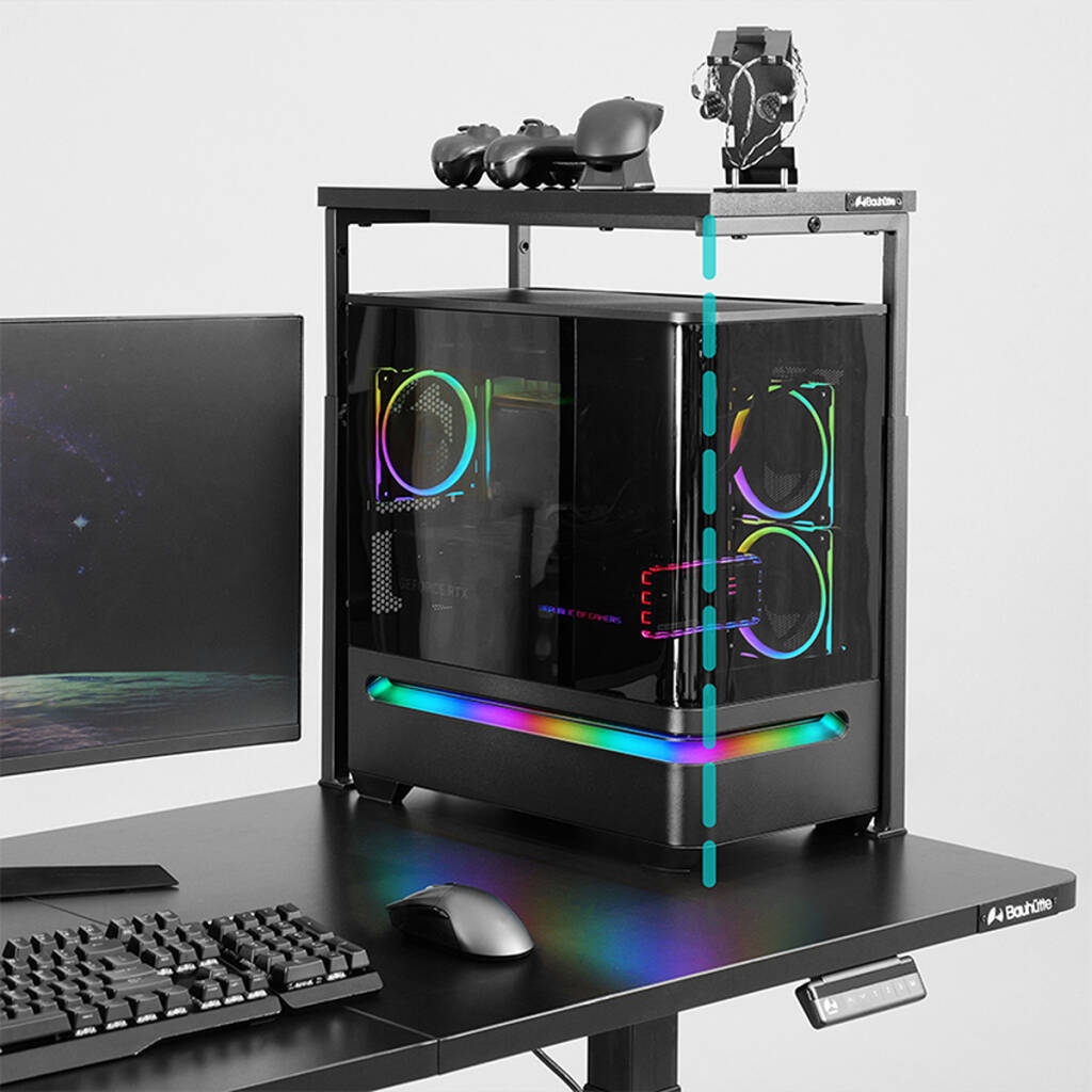 Bauhutteから「PC上ラック BHP-50R」が登場！3本足構造で排熱と利便性を両立