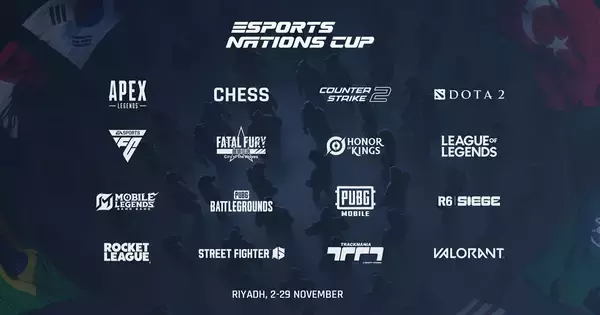 サウジアラビア開催「Esports Nations Cup 2026」の全16タイトルが決定！全16タイトルで総賞金2,000万ドル