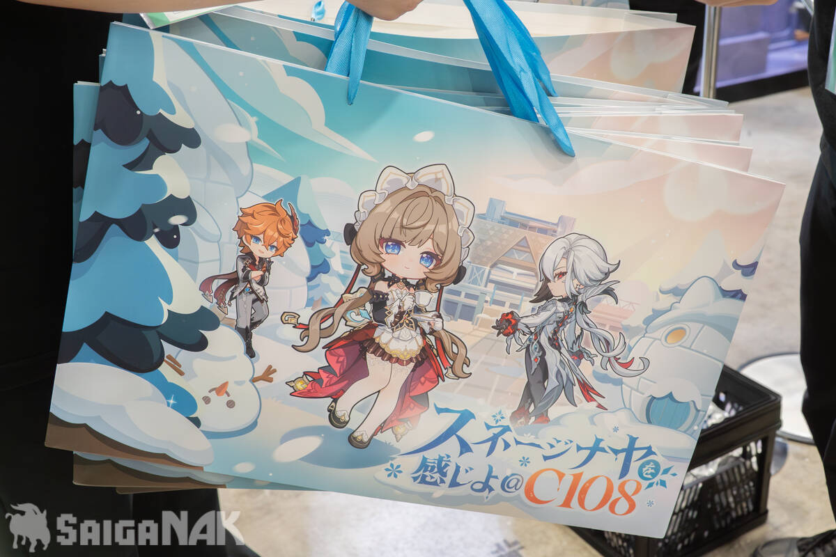【C108】原神ブースレポート！スネージナヤ実装記念の巨大列車展示やコスプレなど