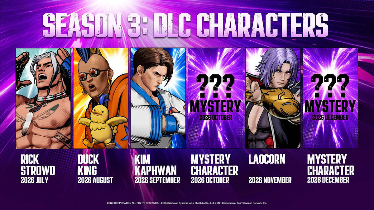 餓狼伝説 CotWのSeason 3「DESTINED FOR REVENGE」が7月23日から開始！6人の追加キャラクターや新ステージなど毎月配信