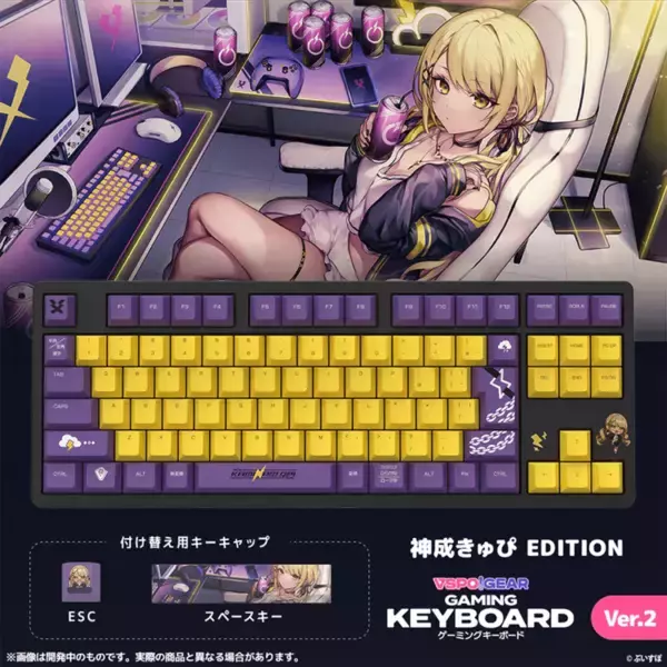 「「VSPO! GEAR ゲーミングキーボードVer.2」の受注販売が開始！従来の有線接続に加えて2.4GHz・Bluetooth接続にも対応」の画像