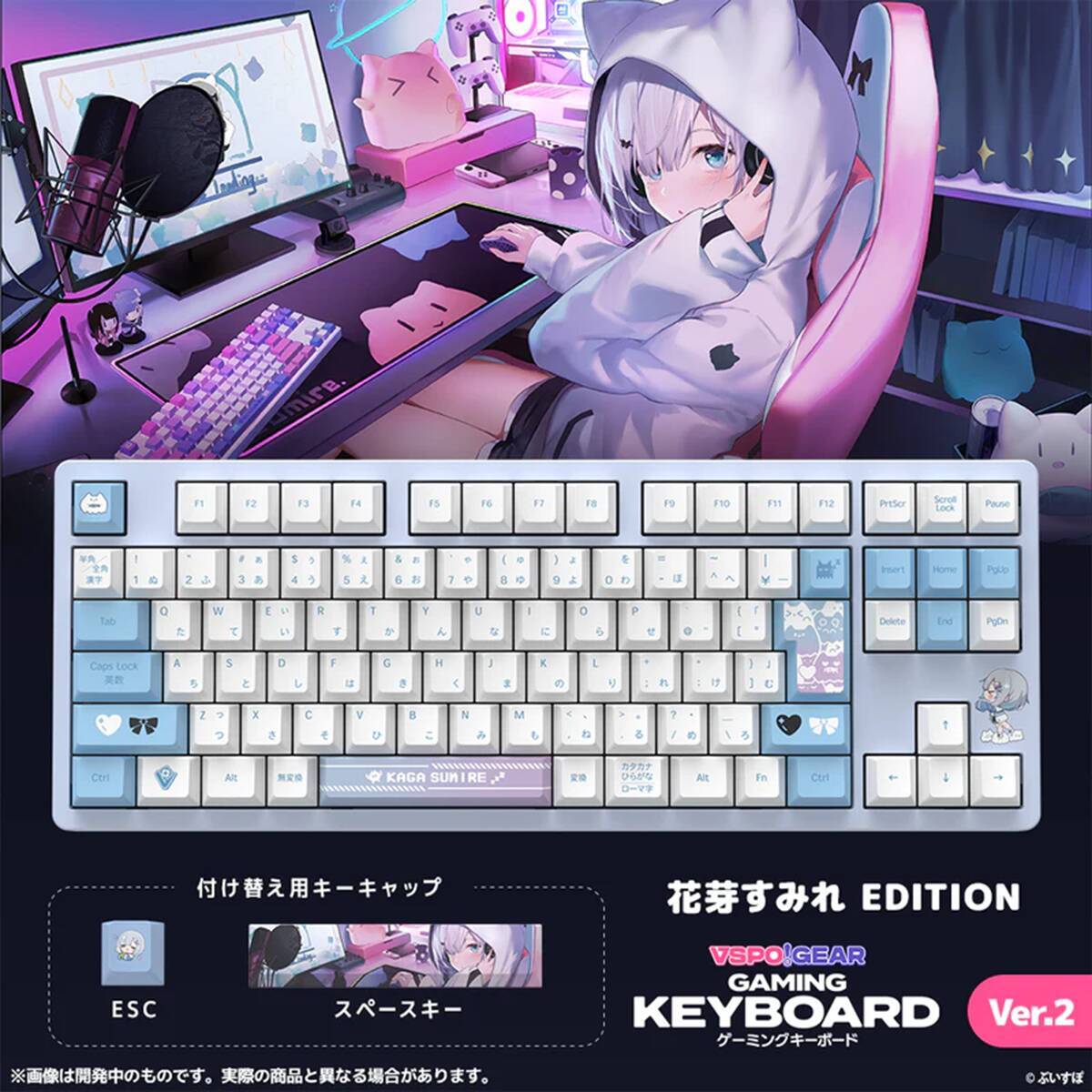 「VSPO! GEAR ゲーミングキーボードVer.2」の受注販売が開始！従来の有線接続に加えて2.4GHz・Bluetooth接続にも対応