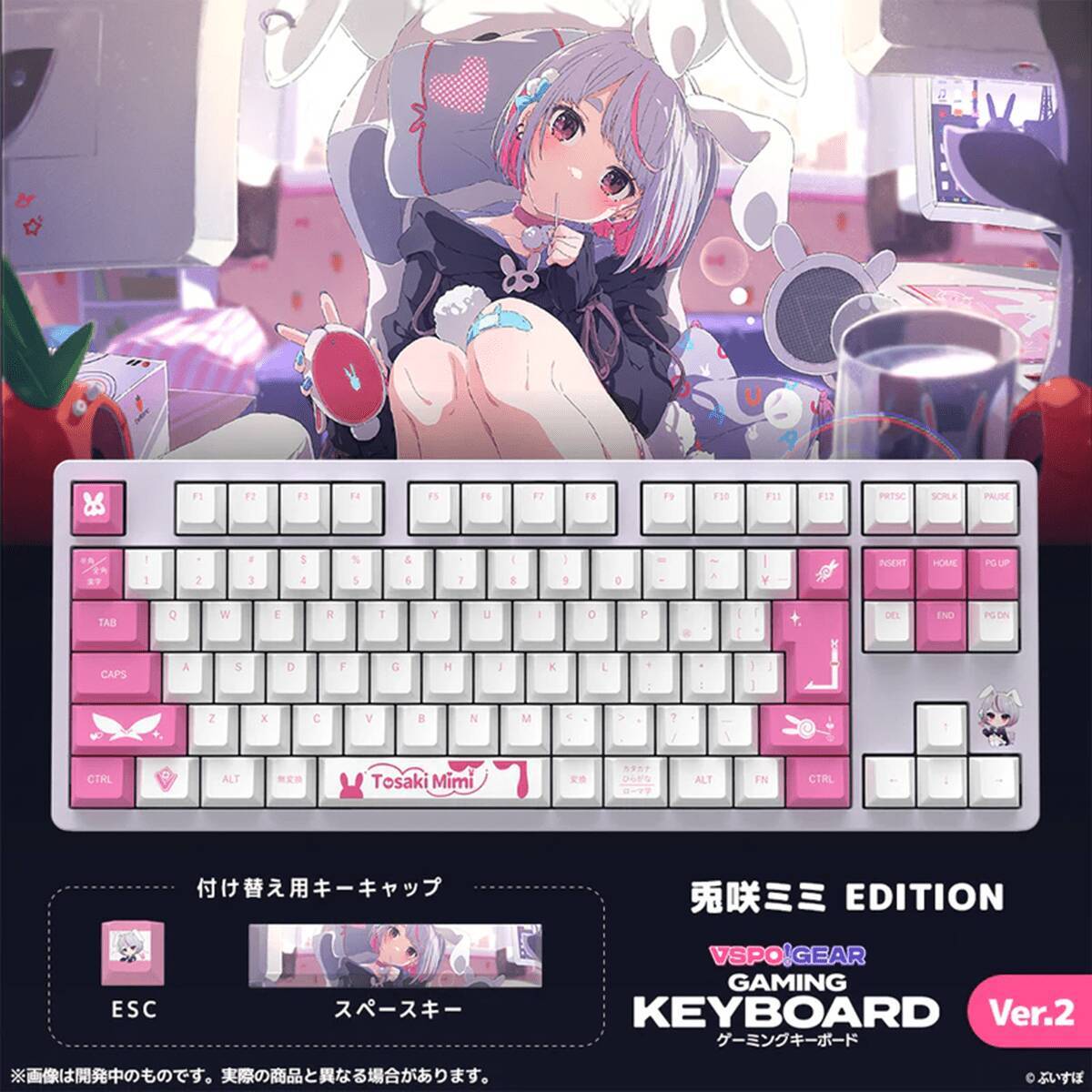 「VSPO! GEAR ゲーミングキーボードVer.2」の受注販売が開始！従来の有線接続に加えて2.4GHz・Bluetooth接続にも対応