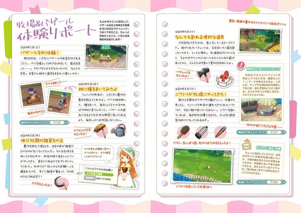 完全攻略本「牧場物語 Let's！風のグランドバザール 公式パーフェクトガイド」が発売！544ページの特大ボリューム