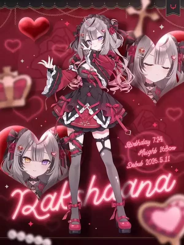 「REJECTストリーマー部門からVTuber「ラクシャーナ」がデビュー！初配信は5月11日を予定」の画像