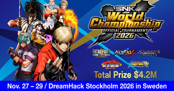 「SNK World Championship 2026 Finals」スウェーデンで11月27日から開催決定！大会の賞金総額は420万ドル