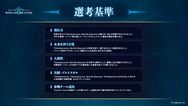 「優勝賞金1億円！「シャドバWB」新リーグ「Shadowverse Premier Series 26-27」参戦チーム決定！一般公募も開始」の画像