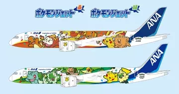 ANA「ポケモンジェット 赤・緑」のデザインが発表！歴代のパートナーポケモンたちが機体に勢揃い