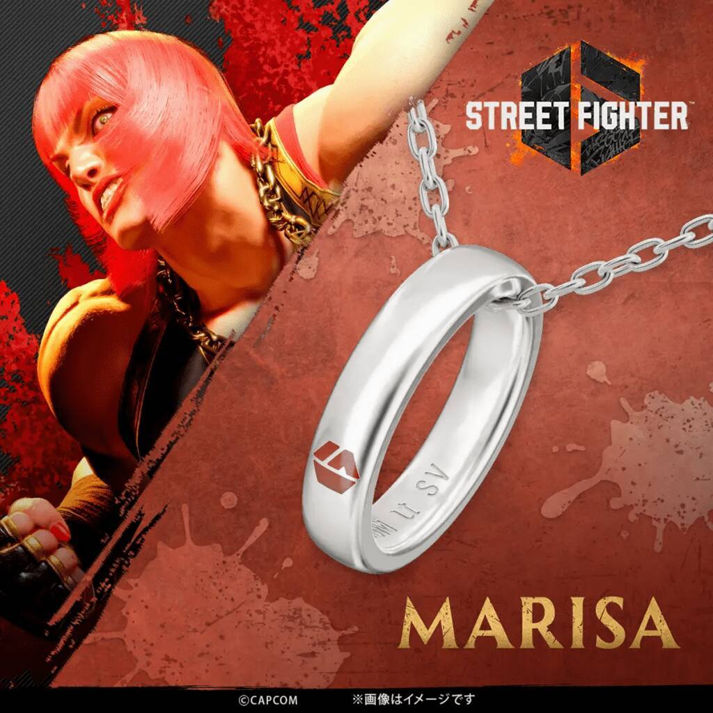 「ストリートファイター6」のリングネックレスが受付開始！キャラクターのイメージカラーと名前があしらわれたデザイン