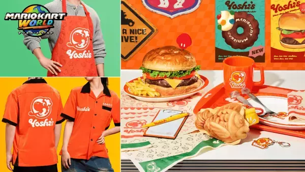 「「マリオカート ワールド」のフードショップ「Yoshi's」をテーマにしたグッズが登場！ボウリングシャツやカトラリーなど10種ラインナップ」の画像