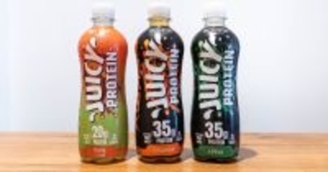イギリス発の高たんぱくジュース「JUICY PROTEIN」アップル味とオレンジ味とグアバ&ライム味をレビュー