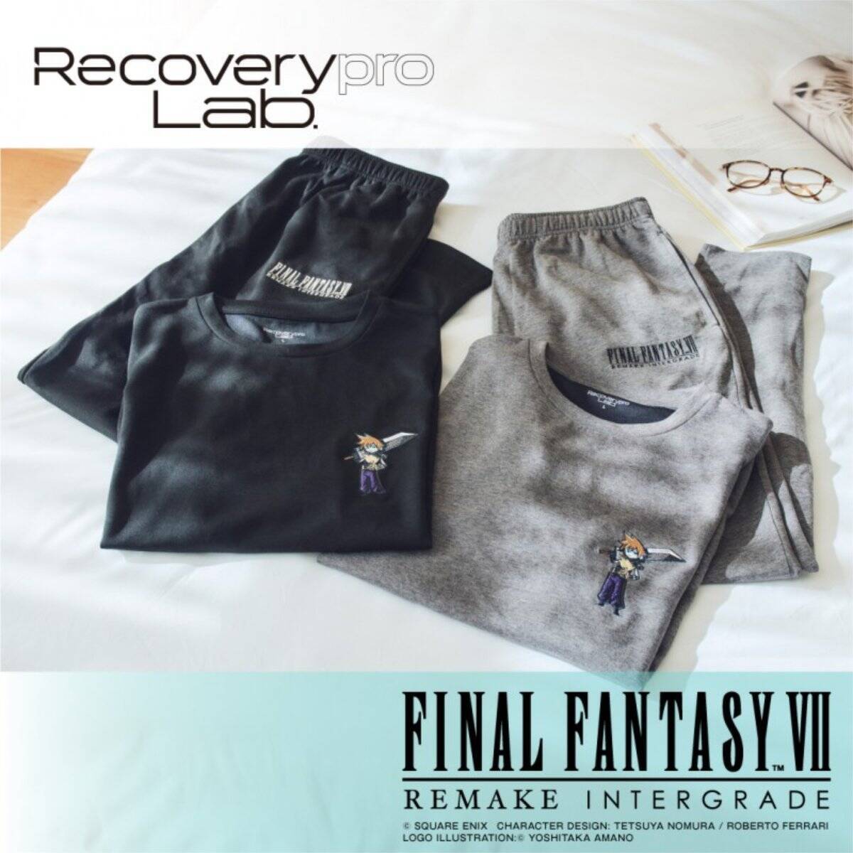 「Recoverypro Lab.」から「ファイナルファンタジーVII」デザインの「疲労回復ウェア」が登場！クラウド＆チョコボデザインで1月26日発売