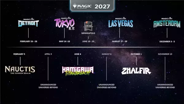 「「マジック: ザ・ギャザリング」ファンイベント「MagicCon」初の日本開催決定！2026年8月〜2027年の新セット情報も公開」の画像