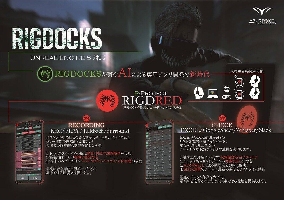 AZSTOKEが新プラグイン「RADNODZ」をリリース！「RIGDOCKS」でのサウンド自動化やソフトウェア開発をUnreal Engine 5環境下で