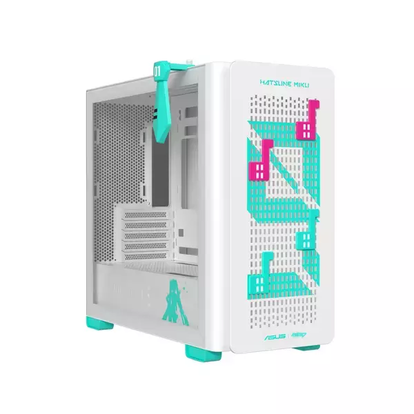 「ASUS、初音ミクコラボのMicroATXケース「ASUS A23 Hatsune Miku Edition」を発表」の画像