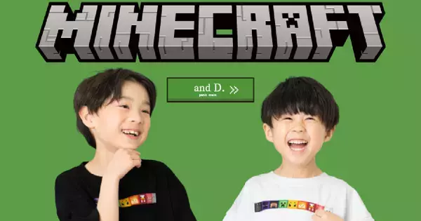 「マイクラ」とのコラボアパレルが「and D. petit main」から5月22日発売！アイコンデザインのTシャツをラインナップ