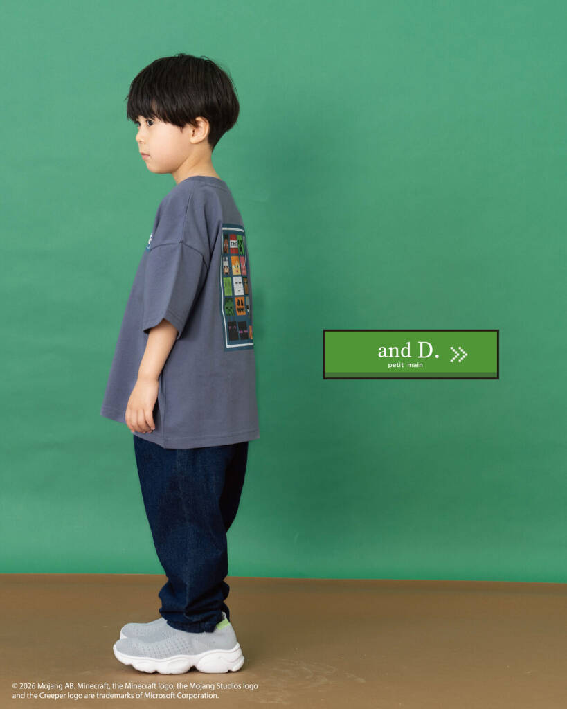 「マイクラ」とのコラボアパレルが「and D. petit main」から5月22日発売！アイコンデザインのTシャツをラインナップ