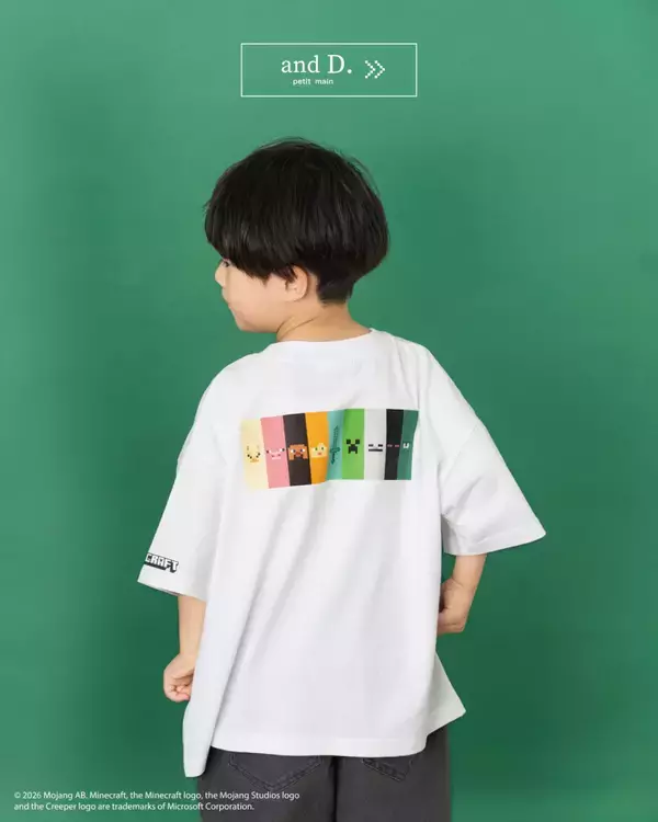 「「マイクラ」とのコラボアパレルが「and D. petit main」から5月22日発売！アイコンデザインのTシャツをラインナップ」の画像
