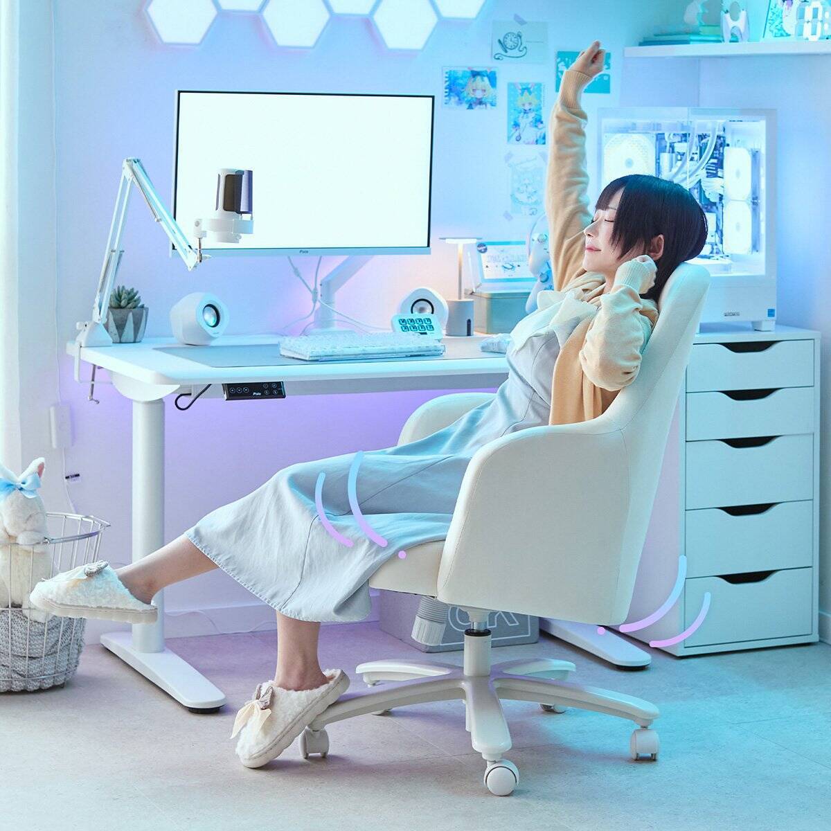 Pixioからブランド初のゲーミングチェアが登場！マシュマロのようなふわふわもちもちデザイン