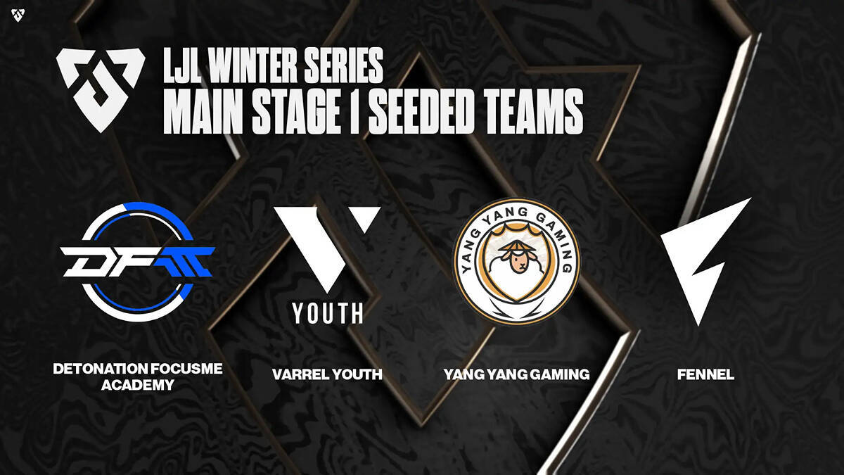 LJL 2026 Winter Series オープン予選に出場する全15チームが発表！シード権持つ4チームも明らかに