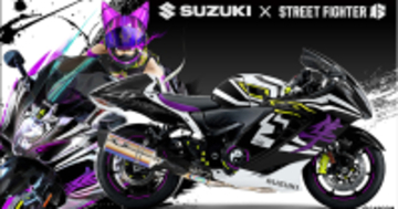 ジュリの2Pカラーをモチーフにしたスズキコラボバイク第二弾が「CAPCOM CUP 12」と「ストリートファイターリーグ：ワールドチャンピオンシップ 2025」で展示決定！