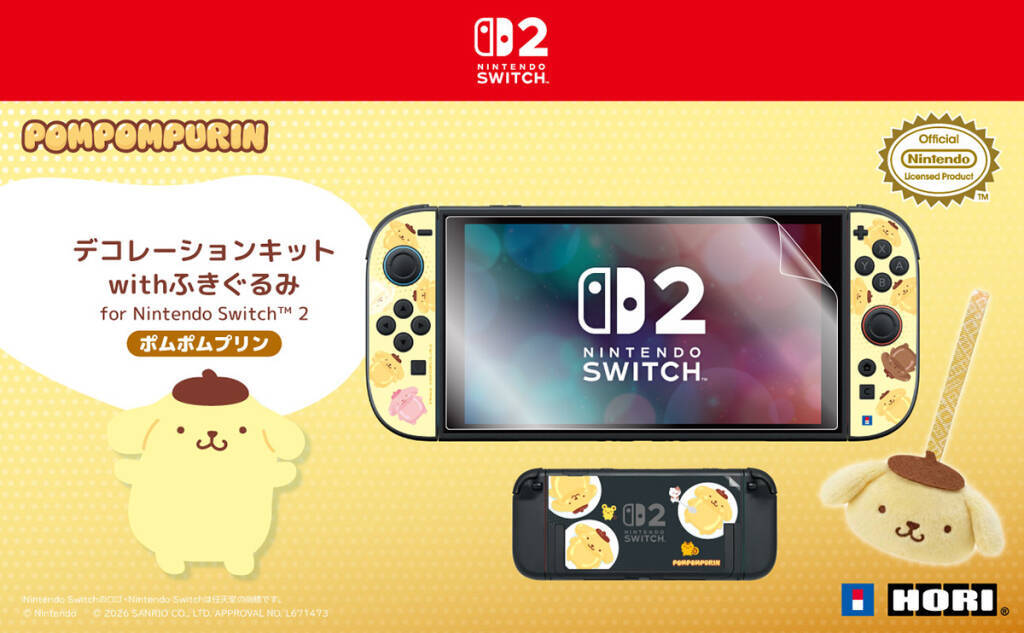 ホリから「クロミ」「シナモロール」「ポムポムプリン」デザインのSwitch 2対応周辺機器が登場！コントローラーが10月、デコレーションキットが11月発売