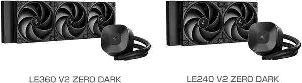 「DeepCoolの水冷一体型CPUクーラー「LE360/LE240 V2 ZERO DARK」が12月19日発売！静音動作重視モデル」の画像