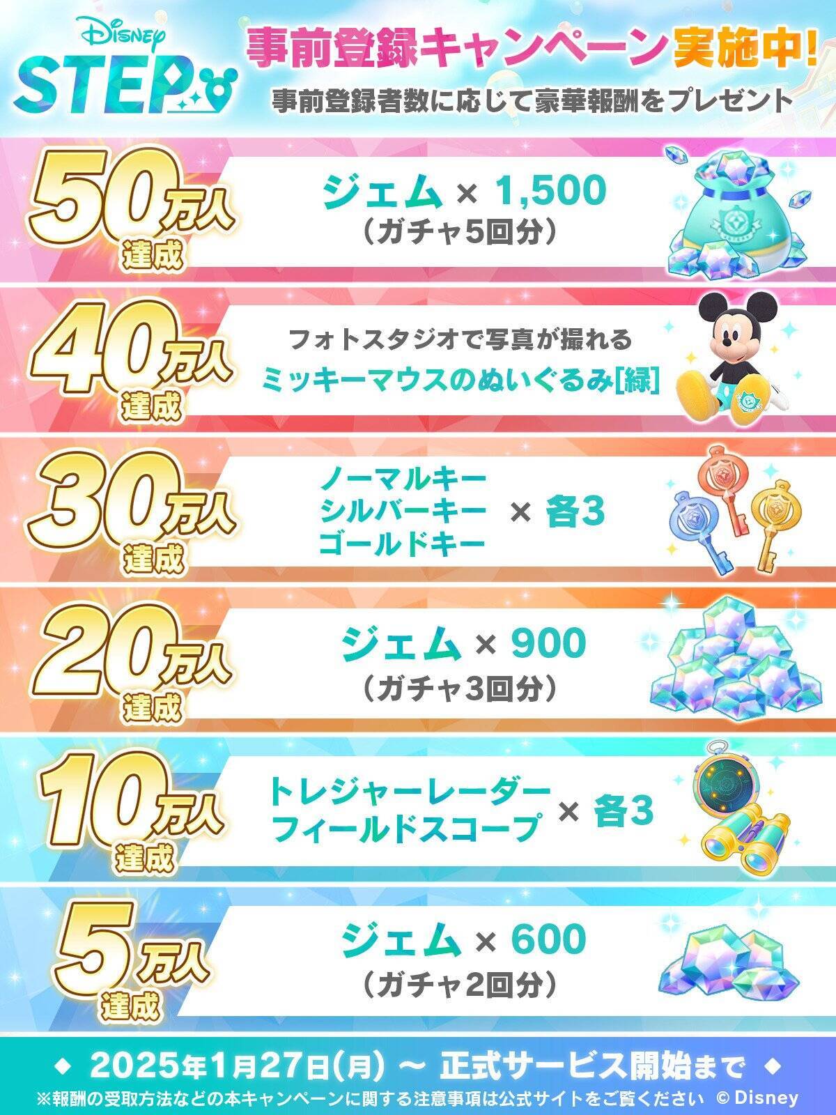 ミッキーたちと宝探しが楽しめる！リアルライフ宝探しゲーム「Disney STEP」事前登録開始！各種キャンペーンも開催中