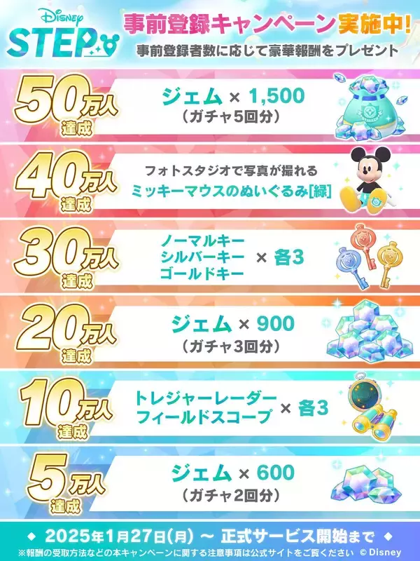 「ミッキーたちと宝探しが楽しめる！リアルライフ宝探しゲーム「Disney STEP」事前登録開始！各種キャンペーンも開催中」の画像