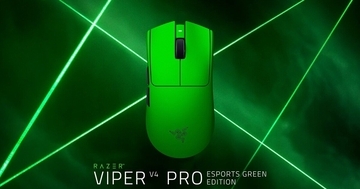 Razerのゲーミングマウス「Razer Viper V4 Pro」に「Esports Green Edition」が登場！大人気ゲーミングマウスがついにRazerを象徴するグリーンに染まる！