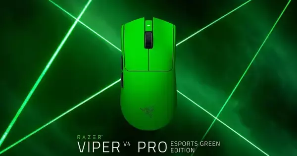 Razerのゲーミングマウス「Razer Viper V4 Pro」に「Esports Green Edition」が登場！大人気ゲーミングマウスがついにRazerを象徴するグリーンに染まる！